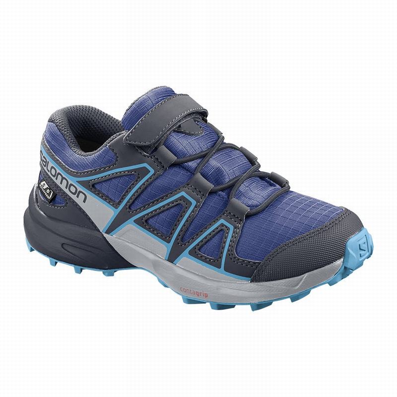 Zapatillas Trail Running Salomon Niños Azul Marino / Azules - Salomon Argentina SPEEDCROSS CLIMASALO